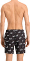 PUMA SWIM MEN NO.1 LOGO AOP MID SHORTS - Sneldrogende technologie - Zwart/Wit