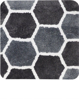 Dutch House Bidetmat Rennes - Bidetmat 60x60cm - Grijs - Antislip - Badmatten - Anti Slip Douchemat - Badkamer Mat - Snel Absorberend - Snel Drogende Badmat - Bidetmat - WC mat - Toiletmat voor hangend toilet