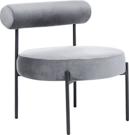 ALPHA - Fauteuil - Grijs - Fluweel