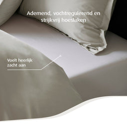 Home by TEMPUR® - Topper Hoeslaken - Strijkvrij - Wit 180 x 200 x 9 cm