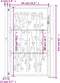 vidaXL - Poort - met - bamboe-ontwerp - 105x155 - cm - cortenstaal