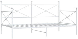 vidaXL - Slaapbank - zonder - matras - 107x203 - cm - staal - wit