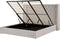 LUBBON - Bed met opbergruimte - Lichtgrijs - 180 x 200 cm - Fluweel