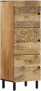 vidaXL - Hoge - kast - 40x33x110 - cm - massief - mangohout