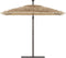 vidaXL - Parasol - met - LED's - en - stalen - paal - 246x246x230 - cm - bruin