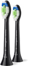 Philips Sonicare Optimal White W2 - Opzetborstels voor Elektrische Tandenborstel - Wittere tanden - Zwart (2 stuks)