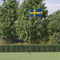 vidaXL - Vlag - met - vlaggenmast - Zweden - 5,55 - m - aluminium