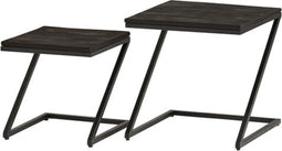 Black Zorro Z vormige salontafel set van 2