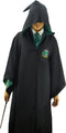 Harry Potter - Slytherin Wizard Robe - Officiële Slytherin kleuren met capuchon - Zwart (M)