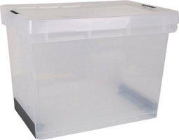 Storage Box with Lid Evolution Transparent (39 x 29 x 20,5 cm)