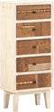 vidaXL - Ladekast - 45x30x105 - cm - massief - gerecycled - hout