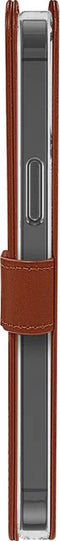 Valenta iPhone 15 - Book Case - Handgemaakt leer - Bruin