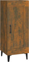vidaXL - Dressoir - 34,5x34x90 - cm - bewerkt - hout - gerookt - eiken