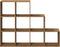 vidaXL - Kamerscherm - / - boekenkast - 137,5x29x103,5 - cm - hout - artisanaal - eik