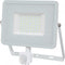 VT-50-S 50W SMD PIR SENSOR FLOODLIGHT WITH SAMSUNG CHIP COLORCODE:6400K WHITE BODY WHITE GLASS