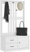 vidaXL - Halboom - SANDENS - wit - 87x40x159,5 - cm - massief - grenenhout