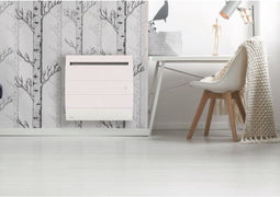 Airelec nov o horizontaal model 750 Watt - Zachte warmte elektrische radiator - Briljante witte kleur - Oorsprong Frankrijk garantie