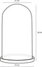 Mica Decorations Hella Stolp H38 x Ø23 cm - Zwart - Hout / Glas