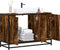 vidaXL - Wastafelkast - 90x33x60 - cm - bewerkt - hout - gerookt - eikenkleurig