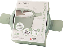 LEO Kookpot antikleef met deksel Balance Sage - Ø 24x14cm - Groen - PFAS-vrij