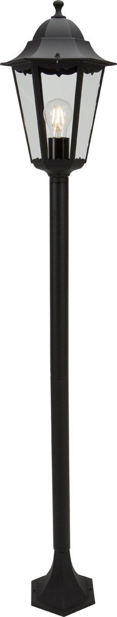Ranex 5000.037 - Tuinpaal - Klassiek lantaarnpaal - E27 fitting - 125 cm - Weersbestendig - Aluminium Glas