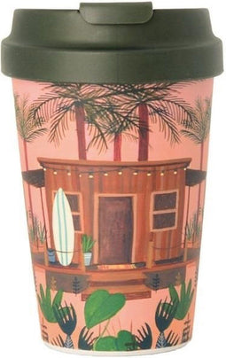Chic.Mic Bioloco - Koffiebeker - Surfer’s Paradise - 350 ML - Herbruikbare drinkbeker - Magnetron- - Vaatwasserbestendig - Klimaatneutraal