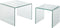J-Line bijzettafel - glas - transparant - set van 2