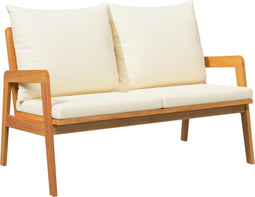 vidaXL - 2-delige - bistroset - met - kussens - in - massief - acaciahout