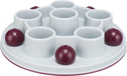 Trixie Cat Activity - Kattenspeelgoed - Intelligentiespel Pentagon - Wit/Bordeaux - 28X28 cm