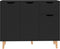 vidaXL - Dressoir - 90x30x72 - bewerkt - hout - zwart
