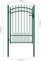 vidaXL - Poort - met - speerpunten - 100x150 - cm - staal - groen