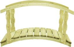 vidaXL - Tuinbrug - met - leuning - 170x74x105 - cm - geïmpregneerd - grenenhout