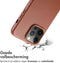 Accezz MagSafe Leather Backcover - Soft case - Krasbestendig - Bruin (iPhone 14 Pro Max)