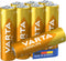 Varta Longlife AA - Alkaline Batterijen - 50,5mm - Geel