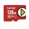 Lexar LMSPLAY128G-BNSNG - Micro SD geheugenkaart - 128 GB - Rood