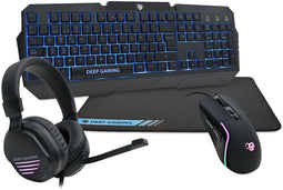 Deep Gaming Pack - DeepX-Wing 2 - FullSize Qwerty ES - Draad USB 2.0
