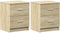 vidaXL - Nachtkastjes - 2 - st - met - 2 - lades - 40x36x50 - cm - sonoma - eikenkleurig