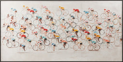 J-Line schilderij Wielrenners - canvas/verf - mix