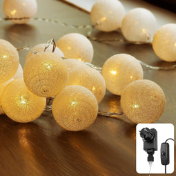 CozyHome - Cotton Balls Lichtketting - 20 bollen - 6 m - Warm wit