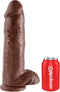 Pipedream King Cock realistische dildo Cock - With Balls bruin - 12 inch
