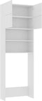 vidaXL - Wasmachinekast - 64x25,5x190 - cm - hoogglans - zwart