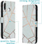 iMoshion Hoesje Geschikt voor Huawei P30 Lite Hoesje Met Pasjeshouder - iMoshion Design Softcase Bookcase - Wit / Meerkleurig / Goud / White Graphic