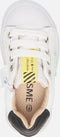 Shoesme sneakers - Witte sneaker met lichtgroen label en zwart detail - Kleur White Black