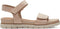 Tamaris COMFORT Essentials - Dames Sandalen - Klittenbandsluiting Comfort Fit - Beige Nubuk - Maat 38