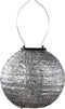Lumiz Solar Buitenlamp - Buitenverlichting - Lampion - Solar Tuinverlichting - Topaze Rond - 20 cm - Zilver