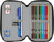 Dubbele etui Real Madrid C.F. Zwart 12.5 x 19.5 x 4 cm (28 Onderdelen)