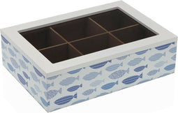 Box for Infusions Versa Vissen Hout 17 x 7 x 24 cm