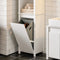 SoBuy BZR102-W - Badkamerkast - Witte Hoge Kolomkast met 3 Planken - 45 x 35 x 171 cm