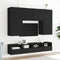 vidaXL - Tv-wandmeubel - 80x30x30 - cm - bewerkt - hout - zwart