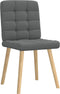 vidaXL - Eetkamerstoelen - 2 - st - stof - donkergrijs